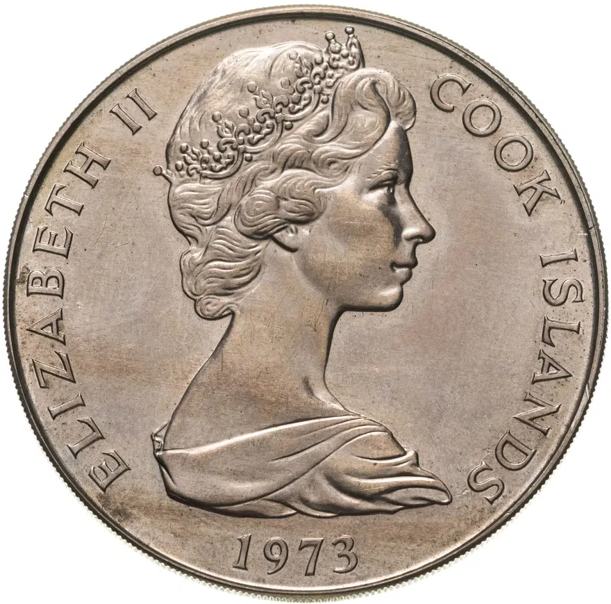 Острова Кука 1 доллар (dollar) 1973, реверс