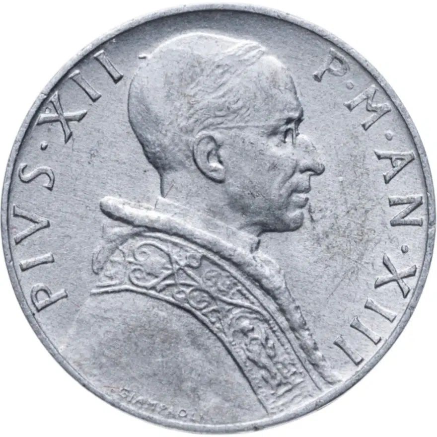 Ватикан 5 лир (lire) 1951
