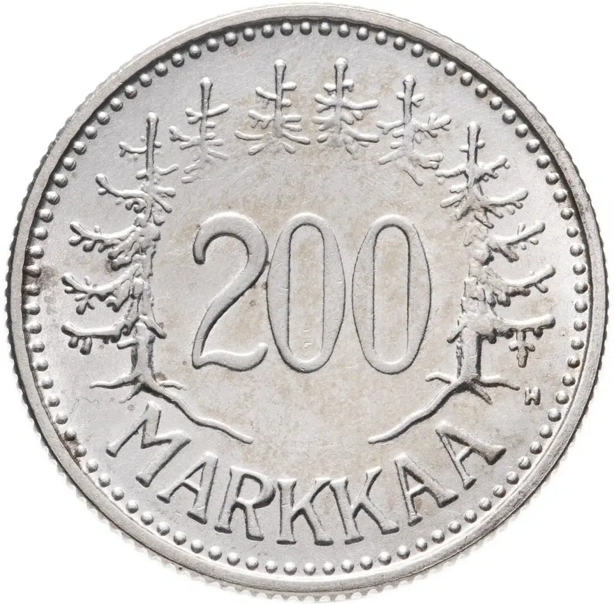 Финляндия 200 марок (markkaa) 1956