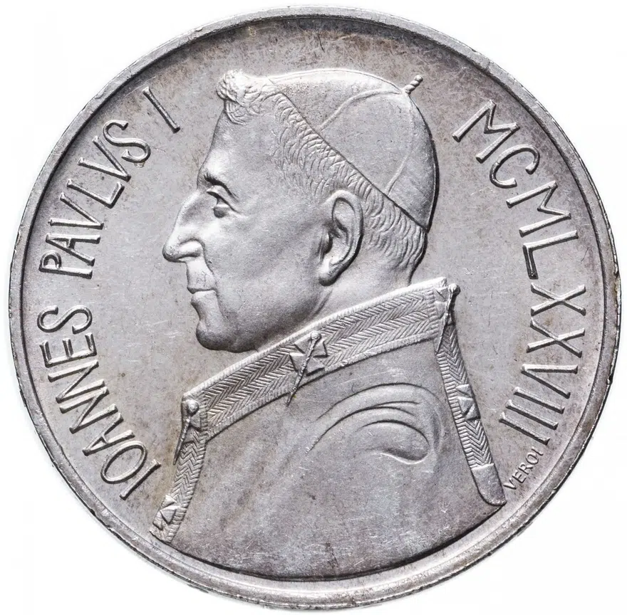 Ватикан 1000 лир 1978 в буклете, аверс