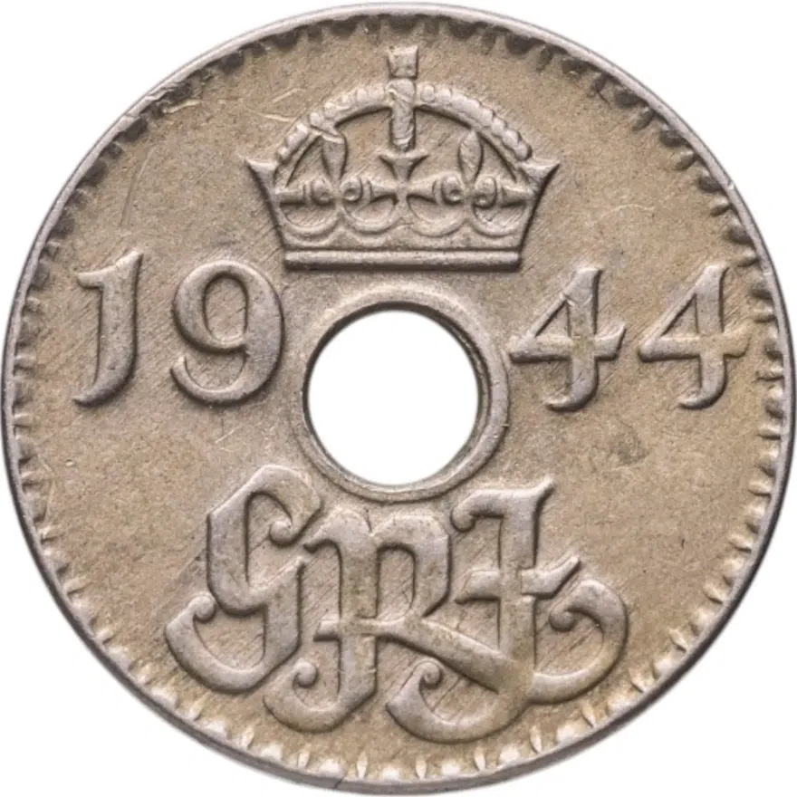 Новая Гвинея 3 пенса (pence) 1944