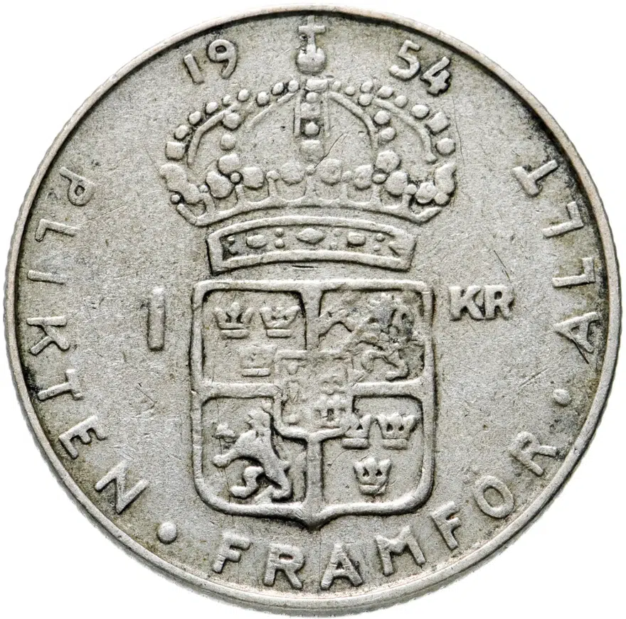 Швеция 1 крона (krona) 1954