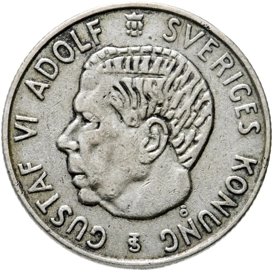 Швеция 1 крона (krona) 1954, реверс