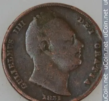 Великобритания 1 фартинг (farthing) 1831