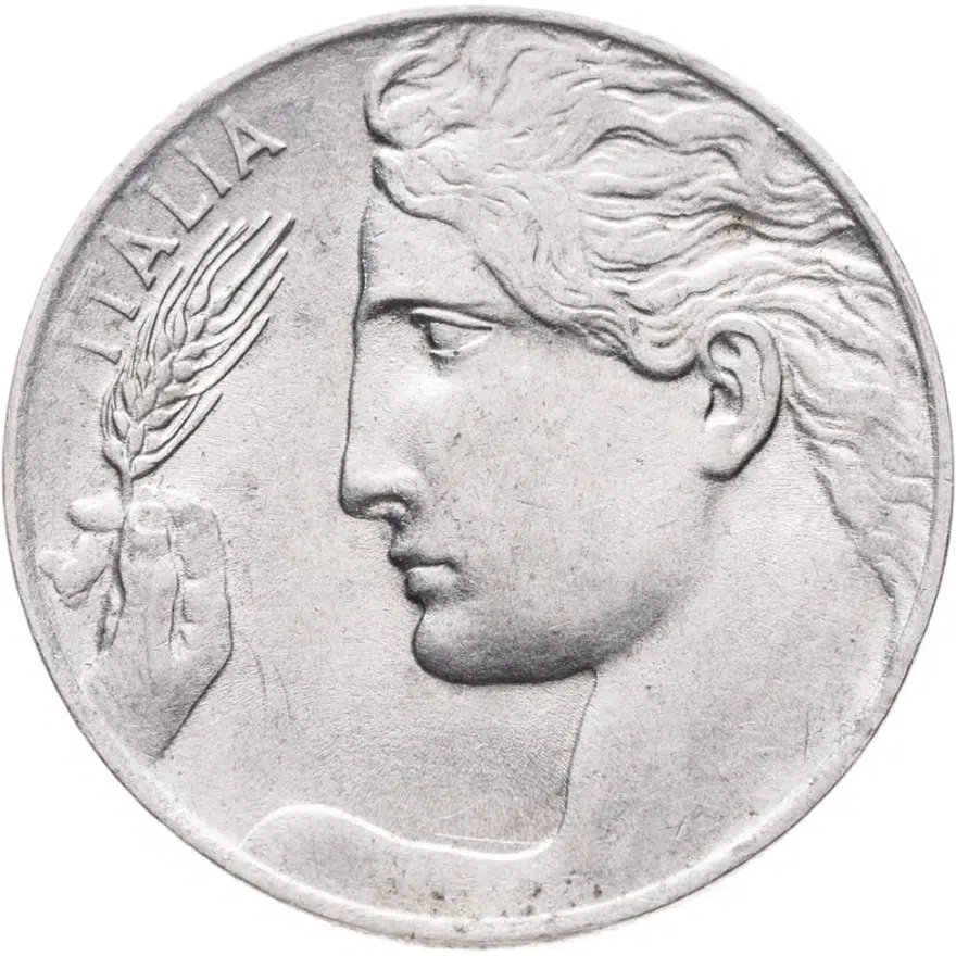 Италия 20 чентезимо (centesimi) 1922, реверс