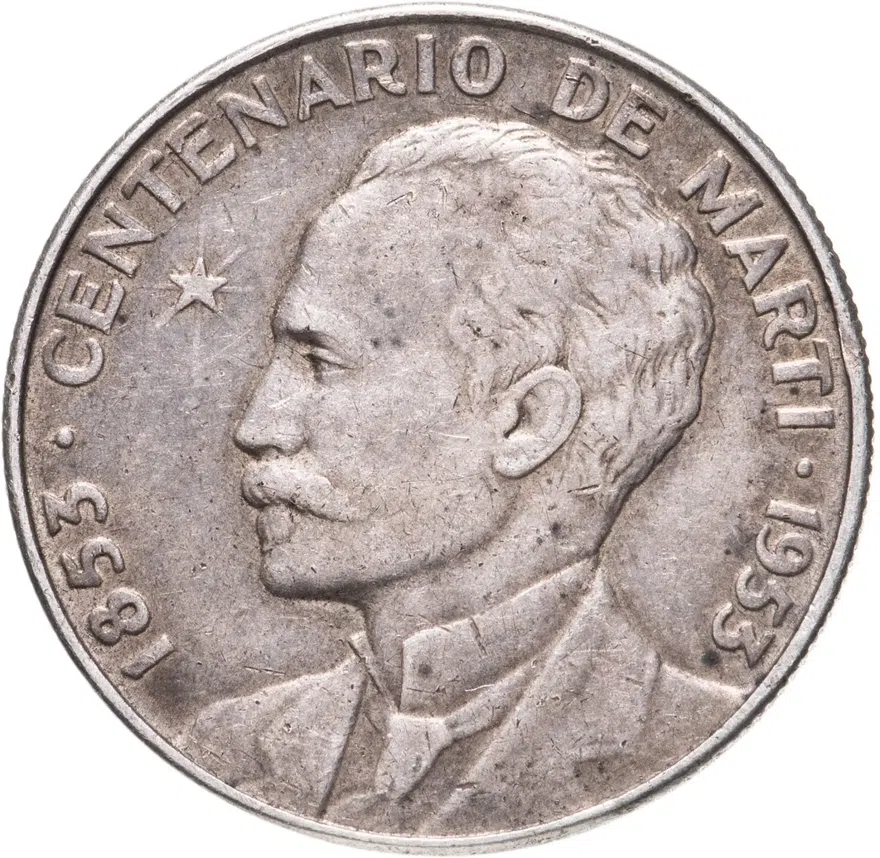 Куба 50 сентаво (centavos) 1953 "100 лет со дня рождения Хосе Марти"