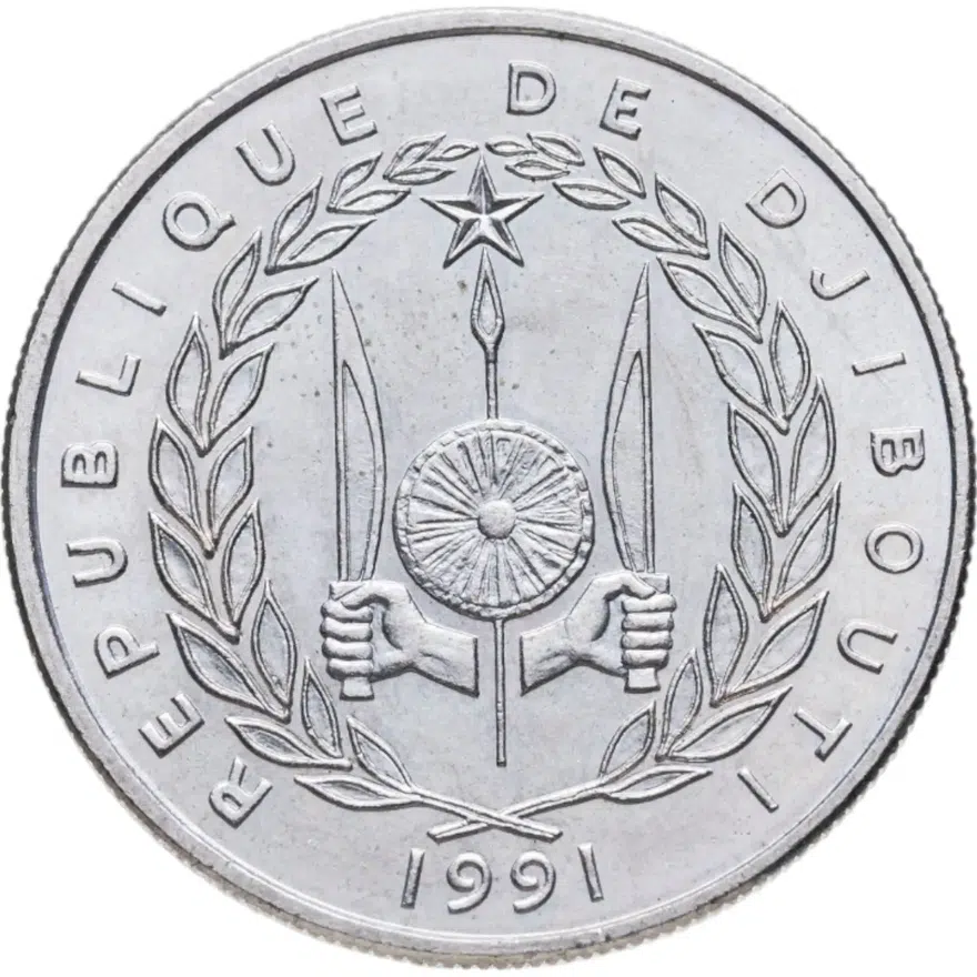Джибути 50 франков (francs) 1991, реверс