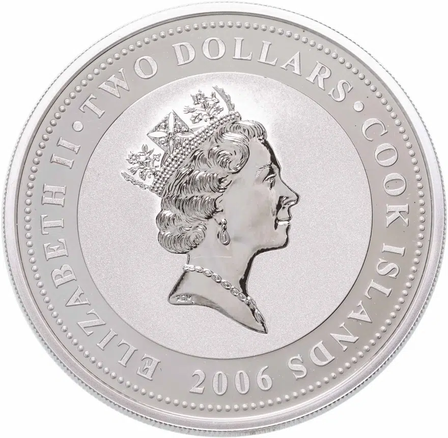 Острова Кука 2 доллара (dollars) 2006 "Воздушные гонки 1930-х - Laird-Turner Meteor LTR-14", реверс