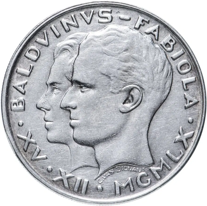 Бельгия 50 франков 1960 "Свадьба короля Бодуэна и доны Фабиолы де Мора и Арагон"
