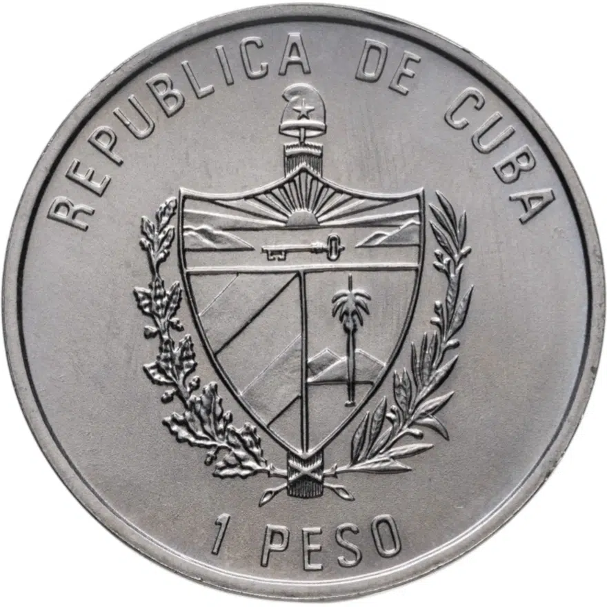 Куба 1 песо (peso) 2001  Орхидея /розовая/, реверс