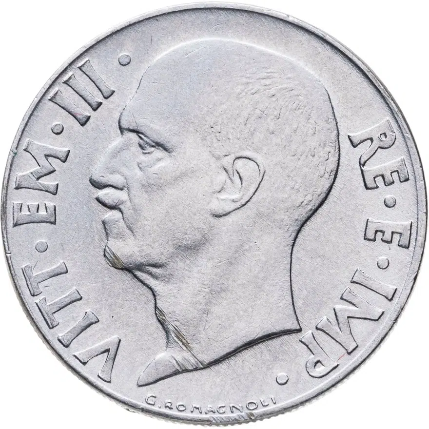 Италия 20 чентезимо (centesimi) 1943, реверс