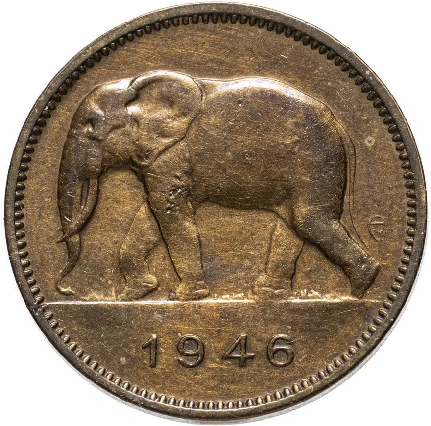 Бельгийское Конго 2 франка (francs) 1946, реверс