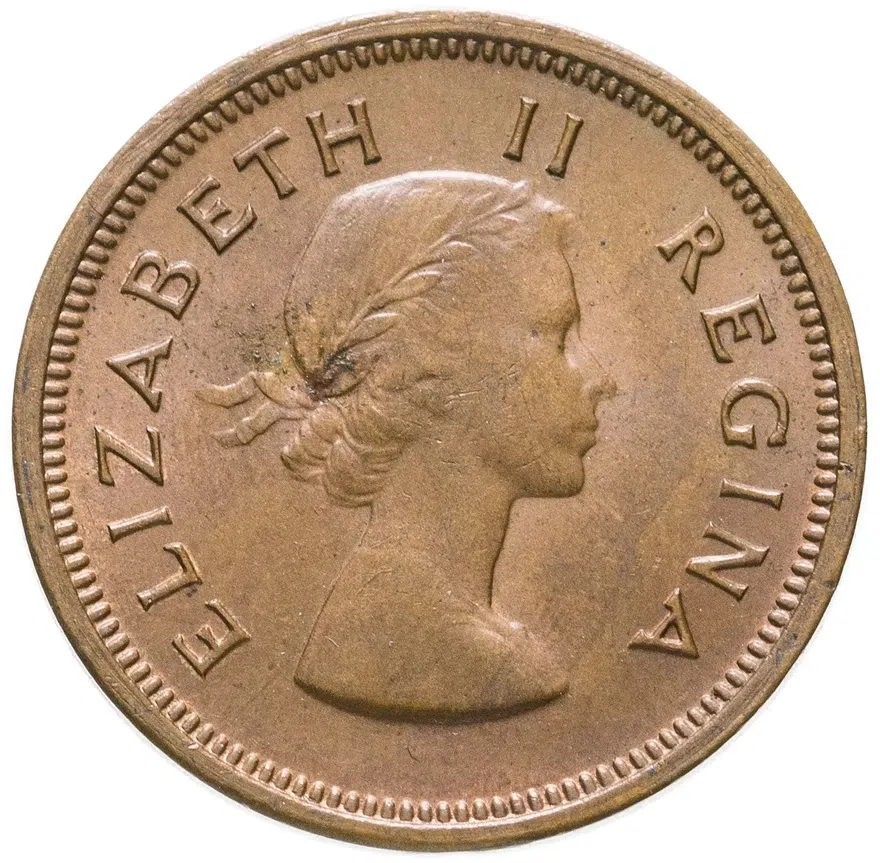 ЮАР 1/4 пенни (penny) 1958, реверс