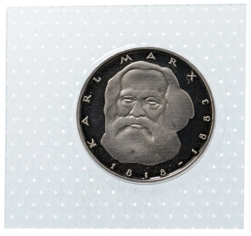 Германия 5 марок (deutsche mark) 1983  100 лет со дня смерти Карла Маркса, аверс