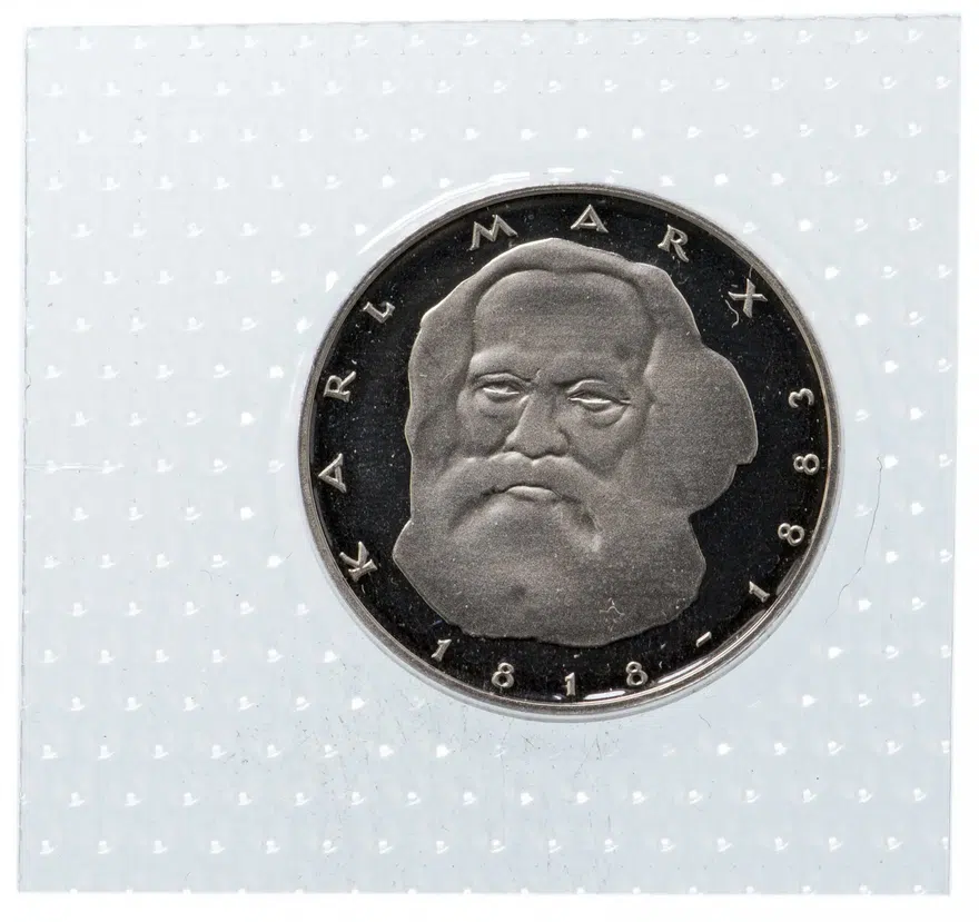 Германия 5 марок (deutsche mark) 1983  100 лет со дня смерти Карла Маркса, реверс