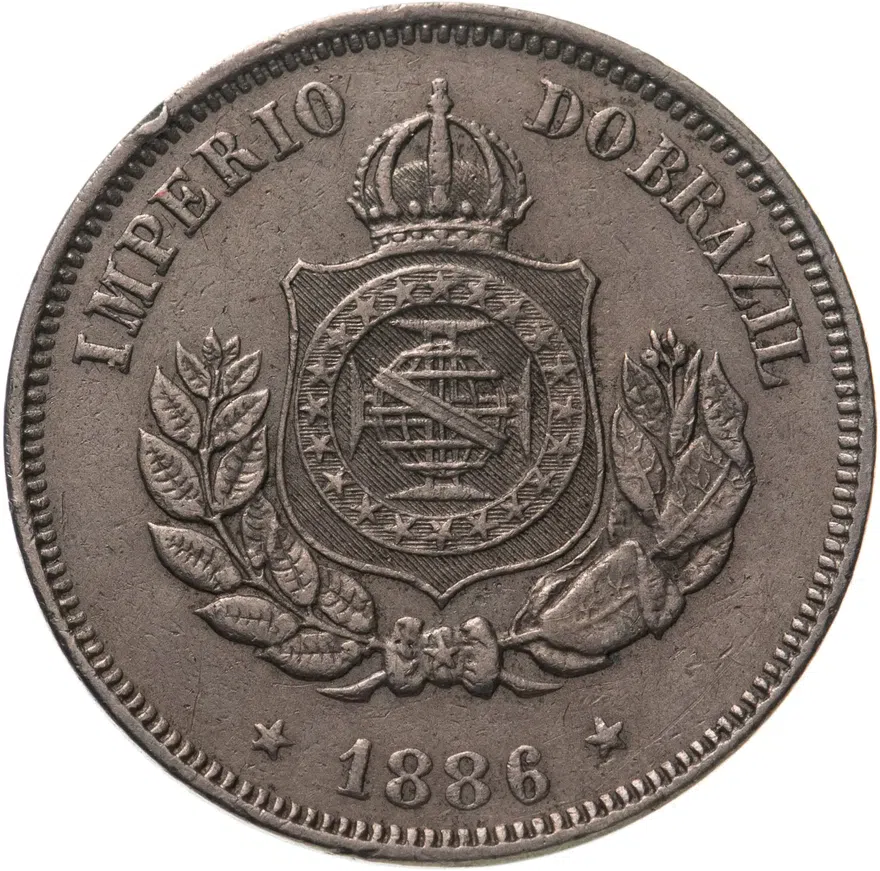 Бразилия 50 реалов (рейс, reis) 1886, реверс