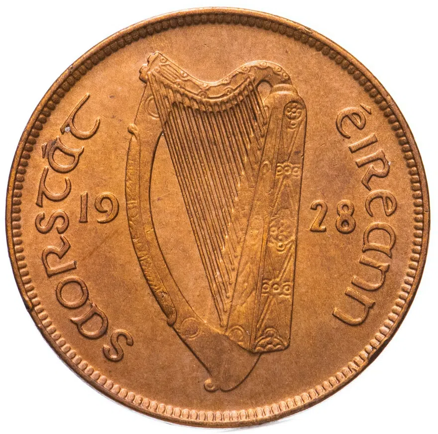 Ирландия 1 пенни (penny) 1928, реверс