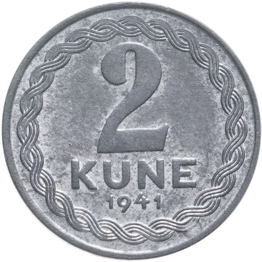 Хорватия 2 куны (kune) 1941, аверс