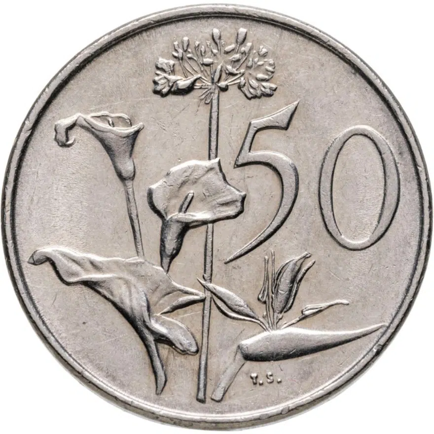 ЮАР 50 центов (cents) 1979  Окончание президентства Николааса Дидерихса, аверс