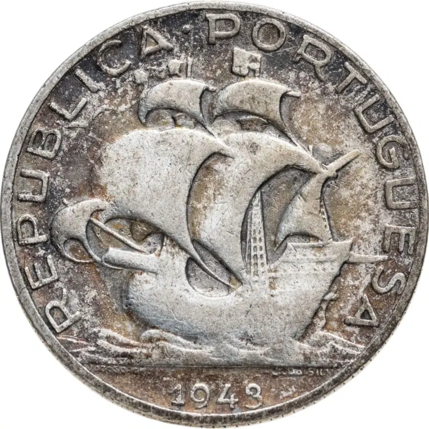 Португалия 2,5 эскудо (escudos) 1943, реверс