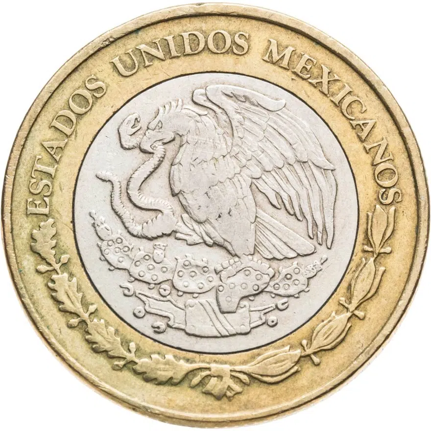 Мексика 10 песо (pesos) 2005, аверс