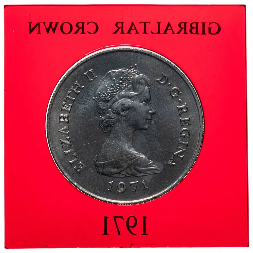 Гибралтар 25 новых пенсов (new pence) 1971, реверс