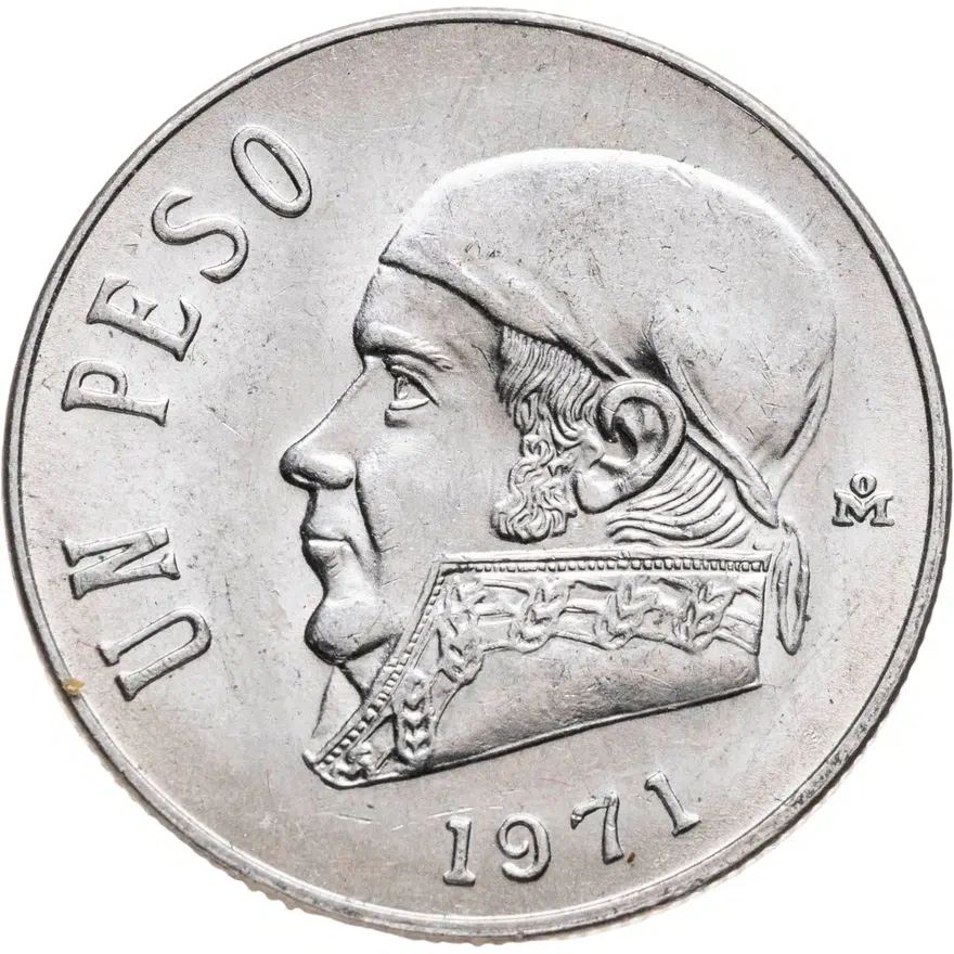 Мексика 1 песо (peso) 1971, аверс