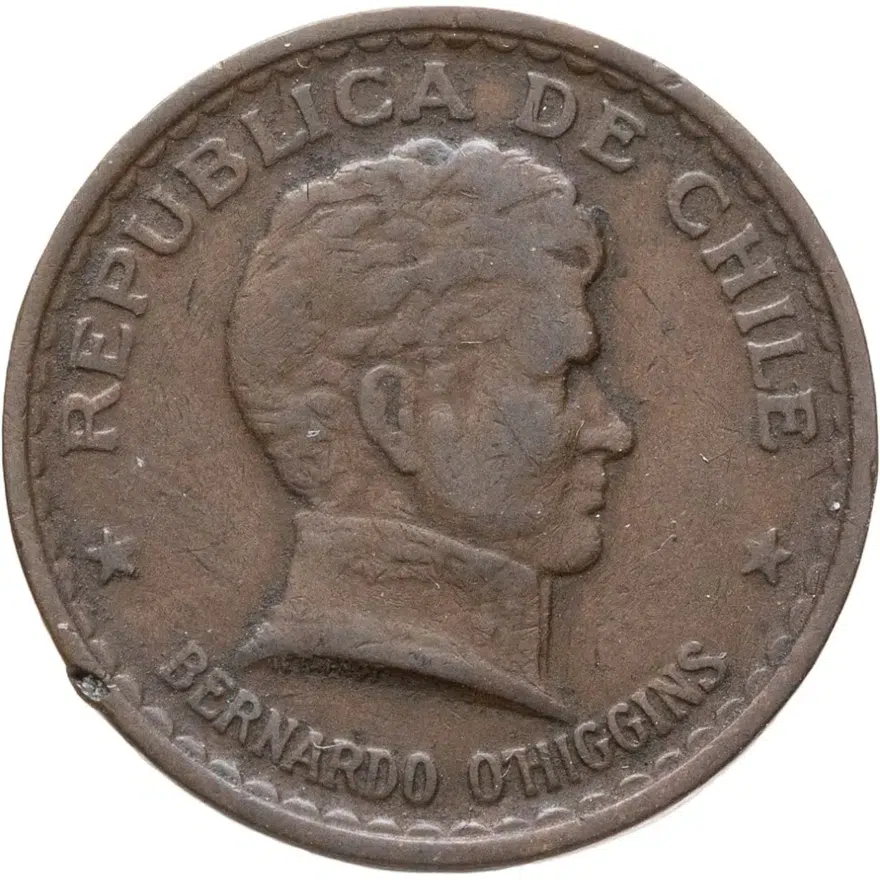 Чили 50 сентаво (centavos) 1942, реверс