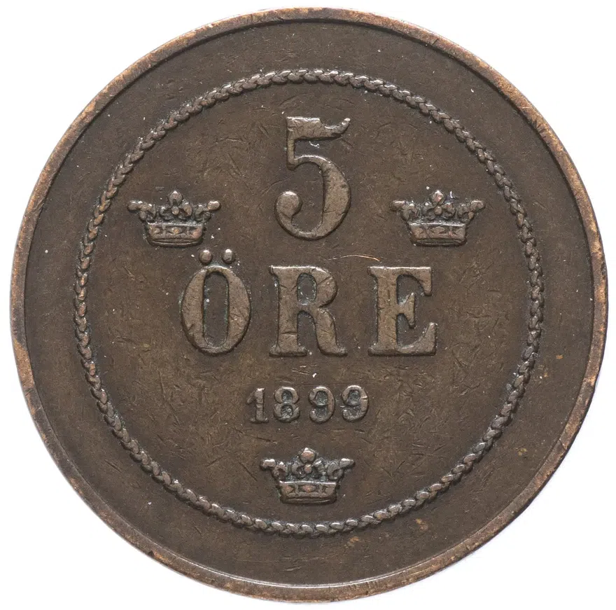 Швеция 5 эре (ore) 1899