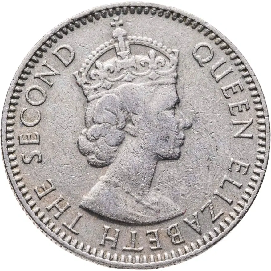 Маврикий 1/4 рупии (rupee) 1960, реверс