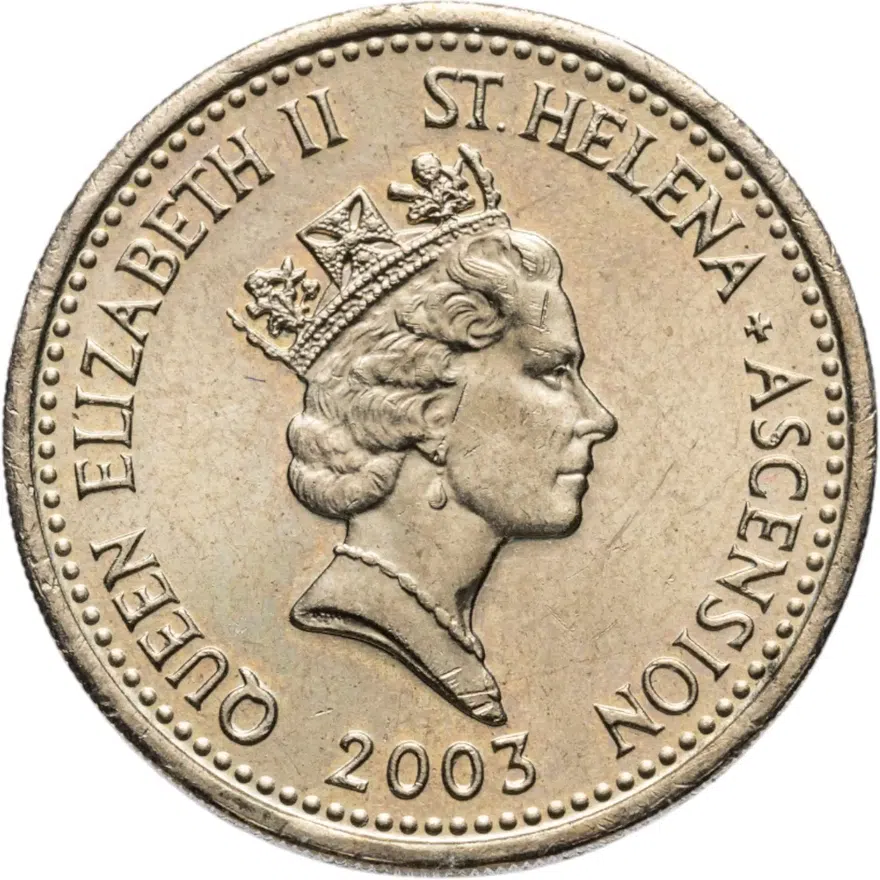 Острова Святой Елены и Вознесения 1 фунт (pounds) 2003, реверс