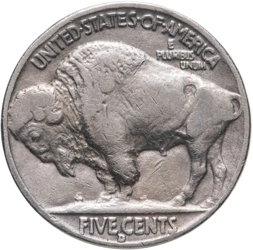 США 5 центов (cents) 1938 Buffalo Nickel, аверс