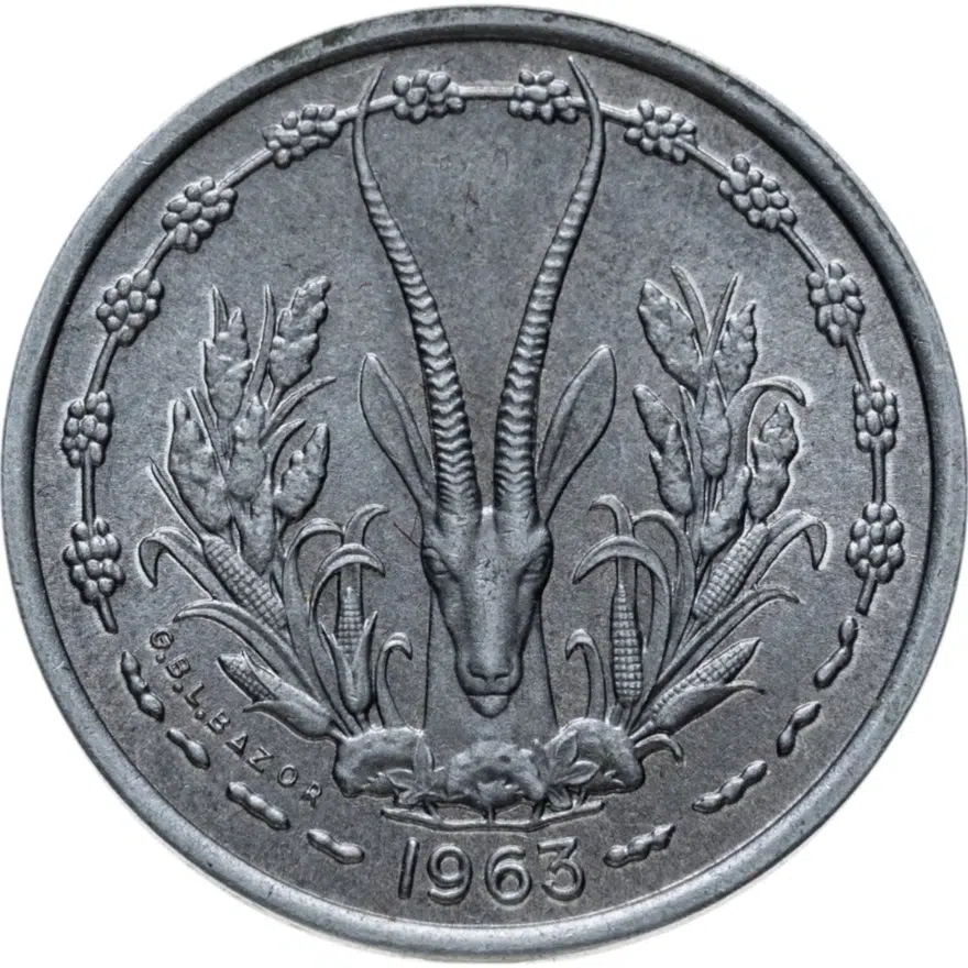 Западная Африка (BCEAO) 1 франк (franc) 1963