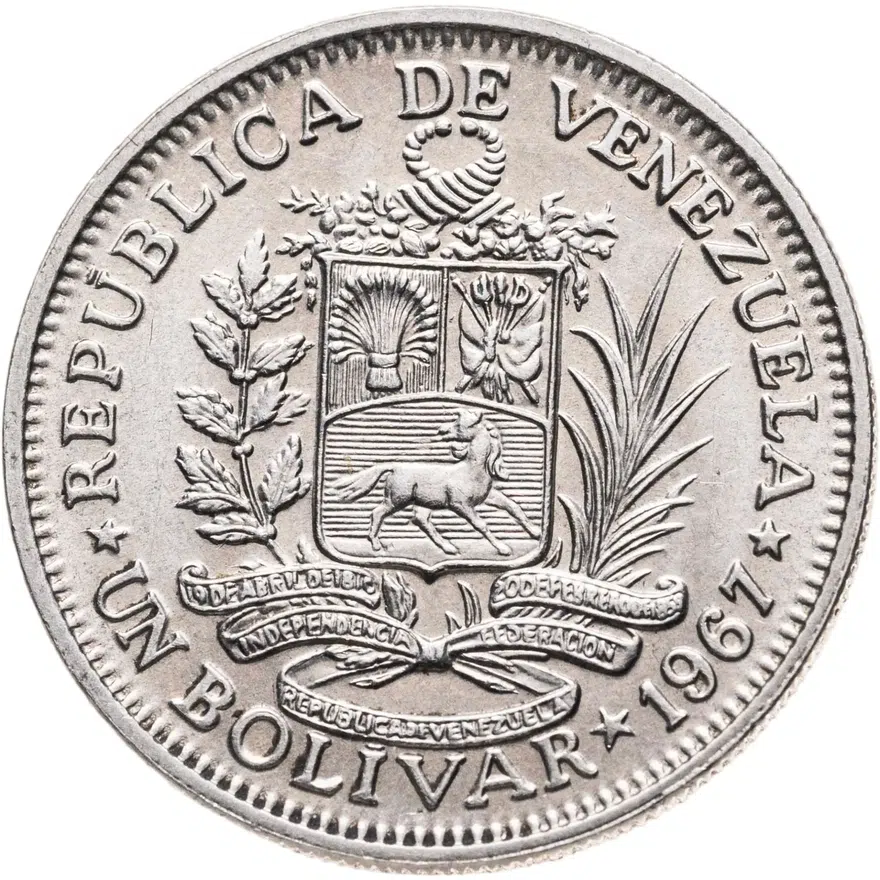 Венесуэла 1 боливар (bolivar) 1967, реверс
