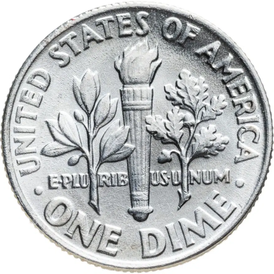 США 10 центов (дайм, one dime) 1964 Silver Roosevelt Dime (Рузвельт), реверс