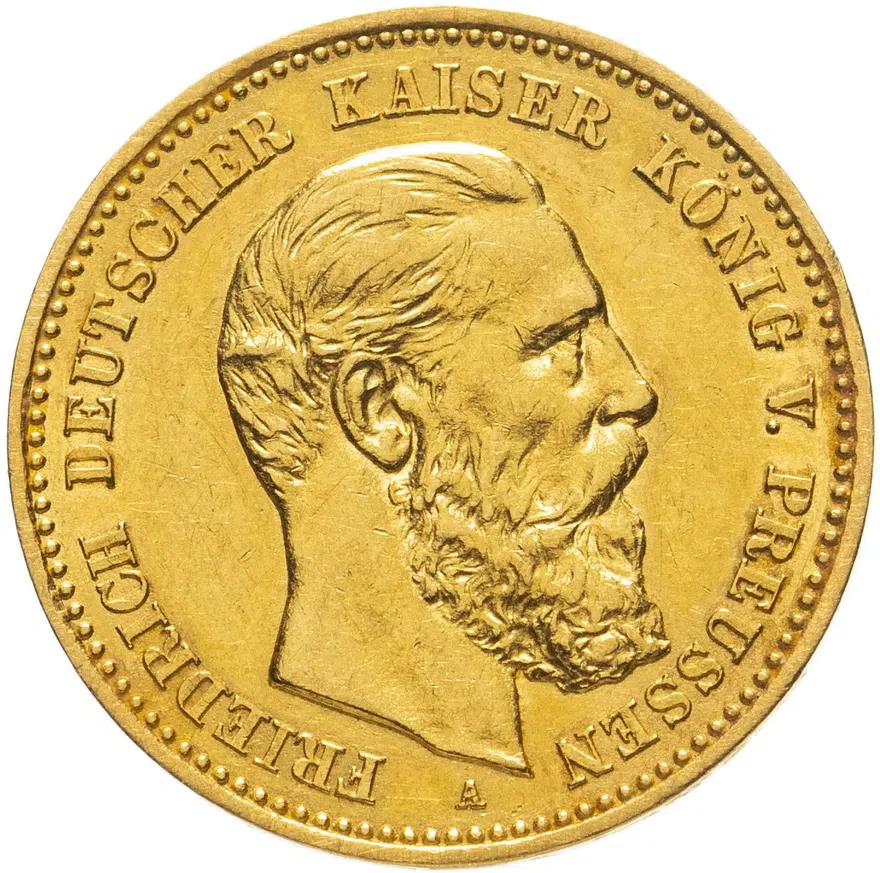 Германия (Империя) 10 марок (mark) 1888  Фридрих III, аверс