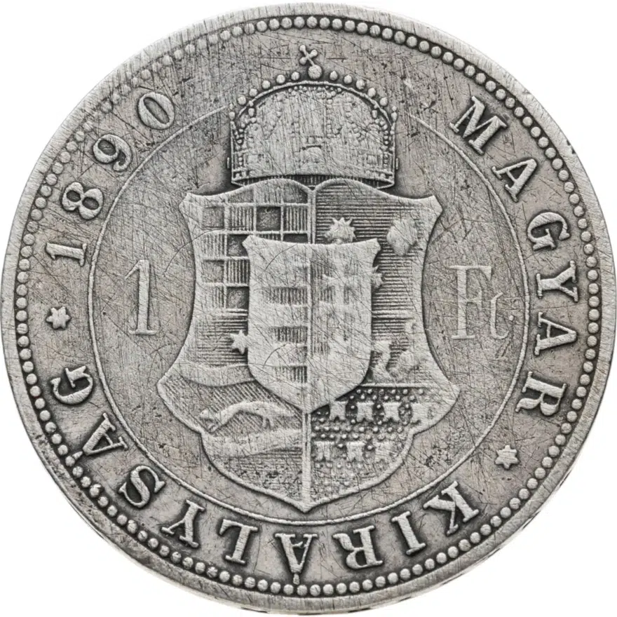 Венгрия 1 форинт (forint) 1890  Старый тип