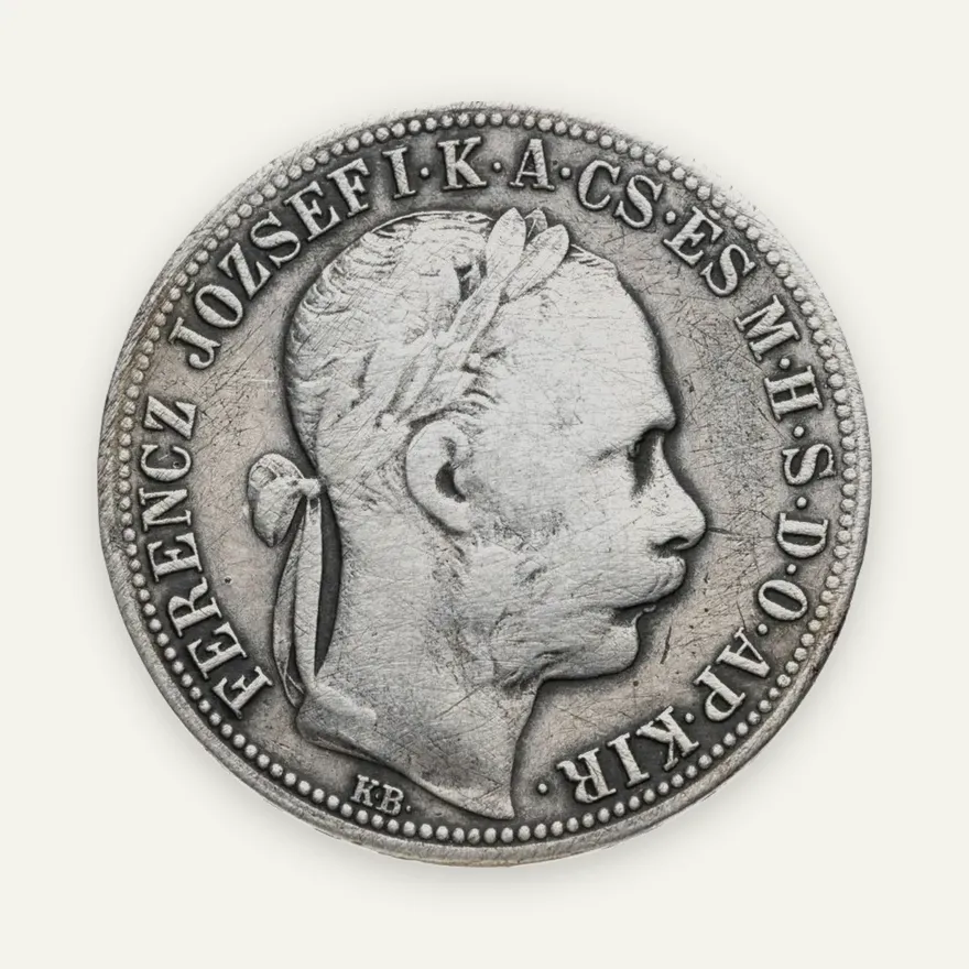 Венгрия 1 форинт (forint) 1890  Старый тип, реверс