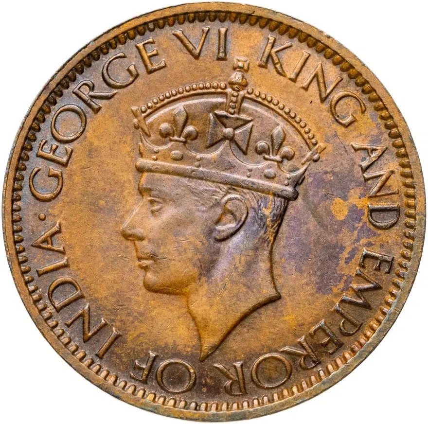 Цейлон 1 цент (cent) 1943, реверс