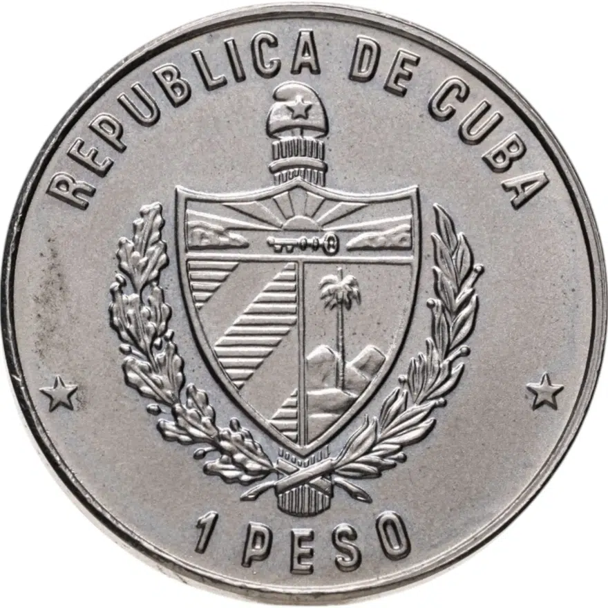 Куба 1 песо (peso) 1990  Симон Боливар, реверс