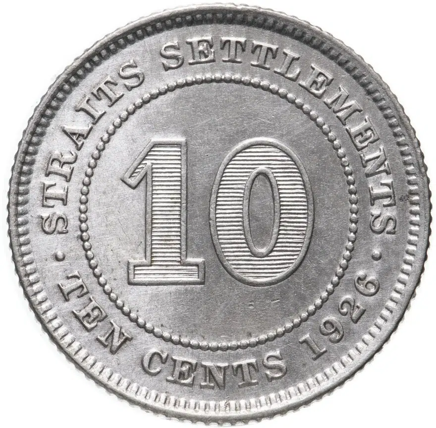 Стрейтс Сетлментс 10 центов (cents) 1926