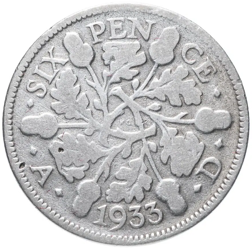 Великобритания 6 пенсов (pence) 1933