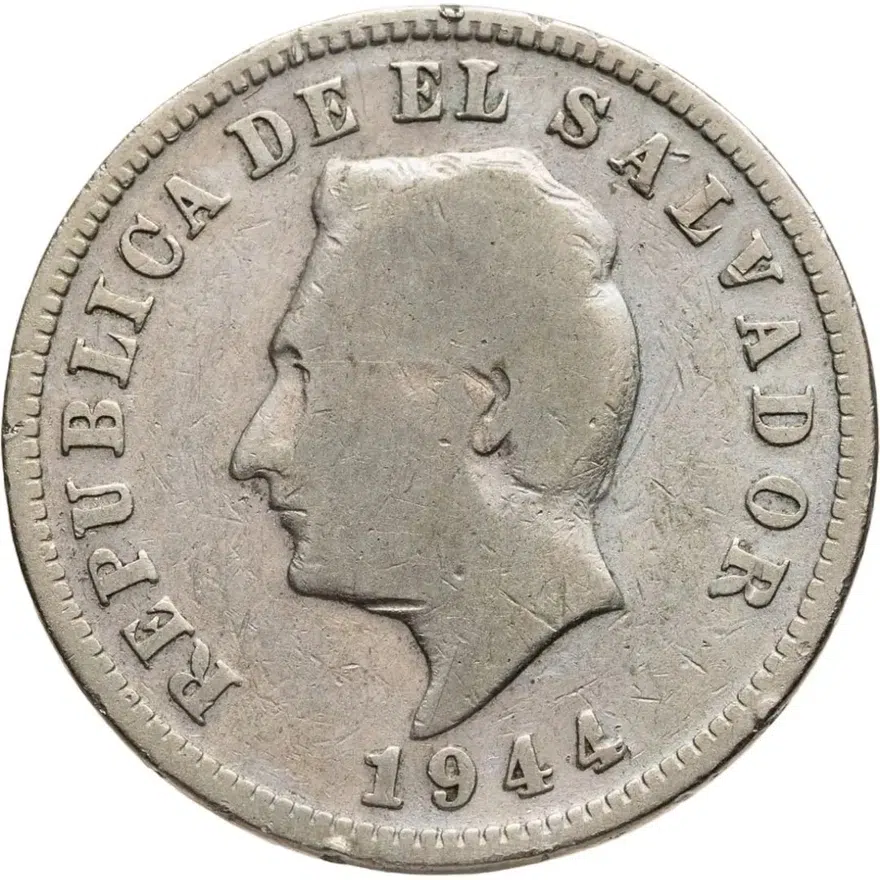 Сальвадор 5 сентаво (centavos) 1944