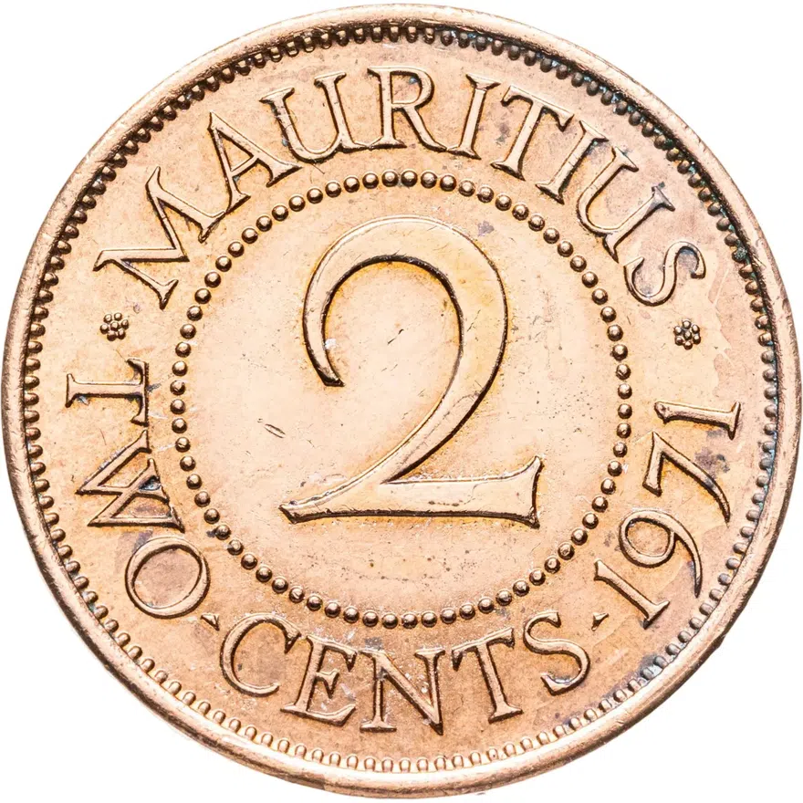 Маврикий 2 цента (cents) 1971
