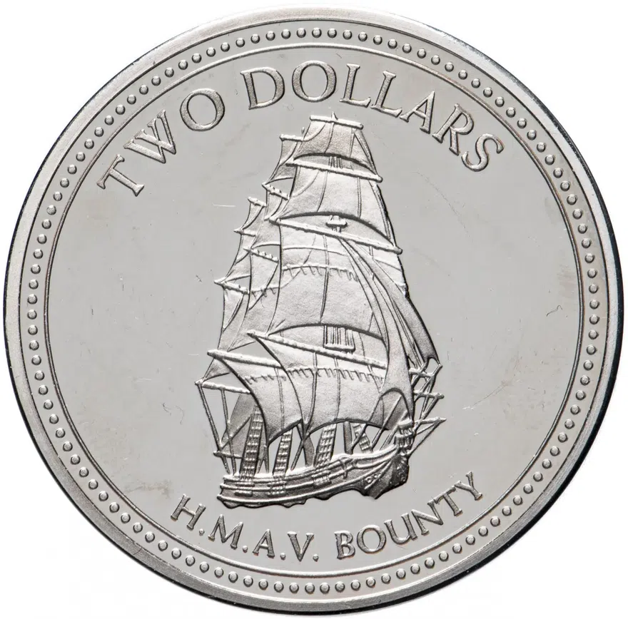 Острова Питкэрн 2 доллара (dollars) 2010, реверс