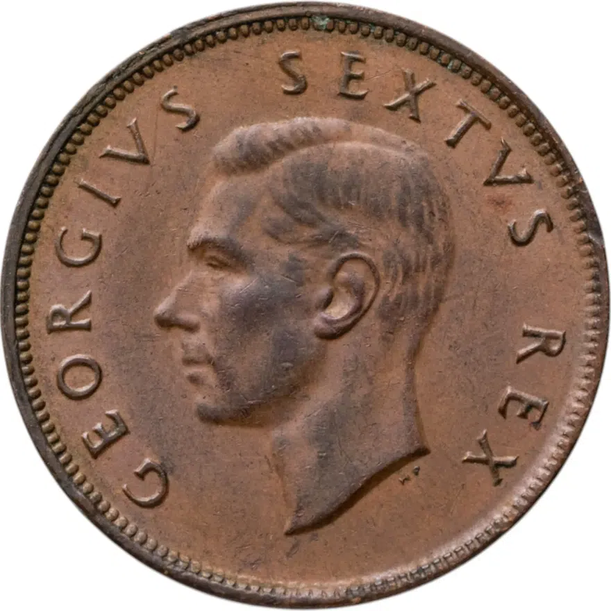 ЮАР  1/2 пенни (penny) 1951, реверс