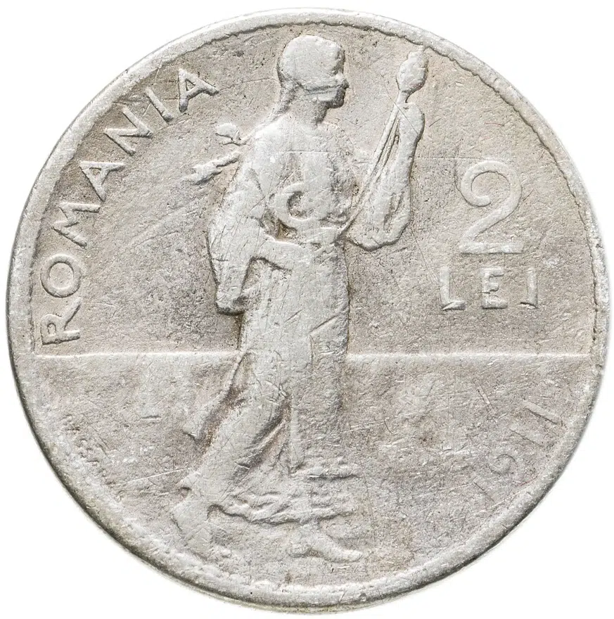 Румыния 2 лея (lei) 1911, реверс