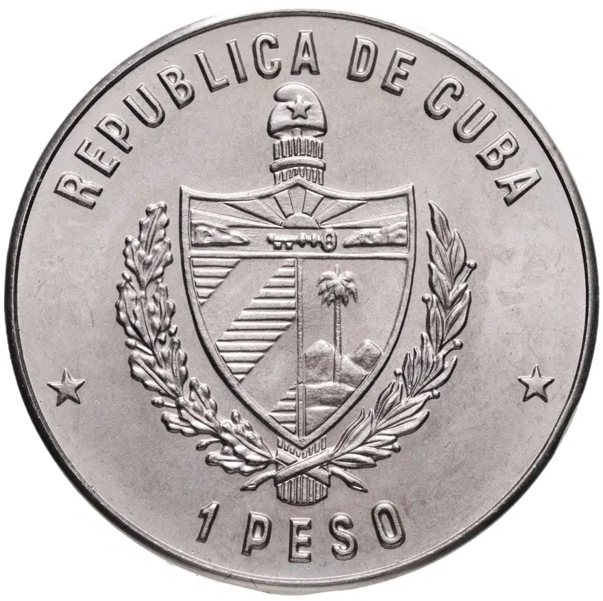 Куба 1 песо (peso) 1982 "Мигель Сервантес - портрет", реверс