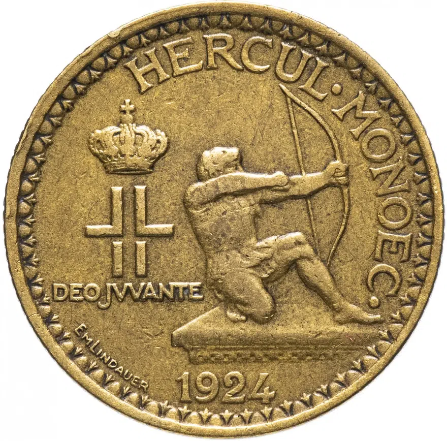 Монако 2 франка (francs) 1924