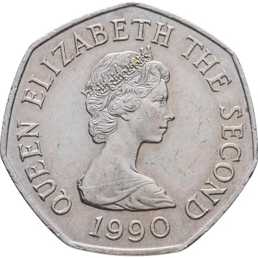 Остров Джерси 50 пенсов (pence) 1990, реверс